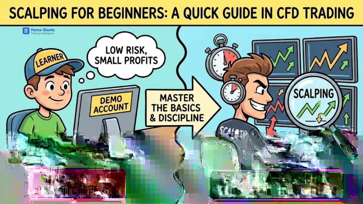 This illustration simplifies scalping in CFD trading for beginners